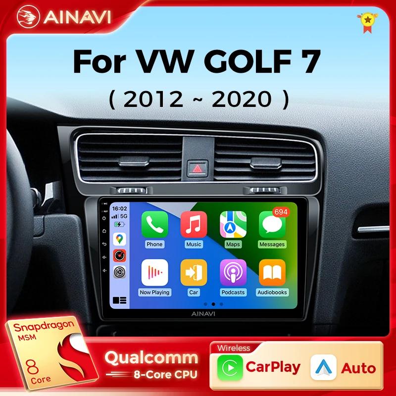 ٰ VW  7 MK7 GTI 2011-2021 ڵ  ī÷, HD Ƽ̵, ȵ̵ 10, ڵ  GPS ׷  ÷̾, 2din